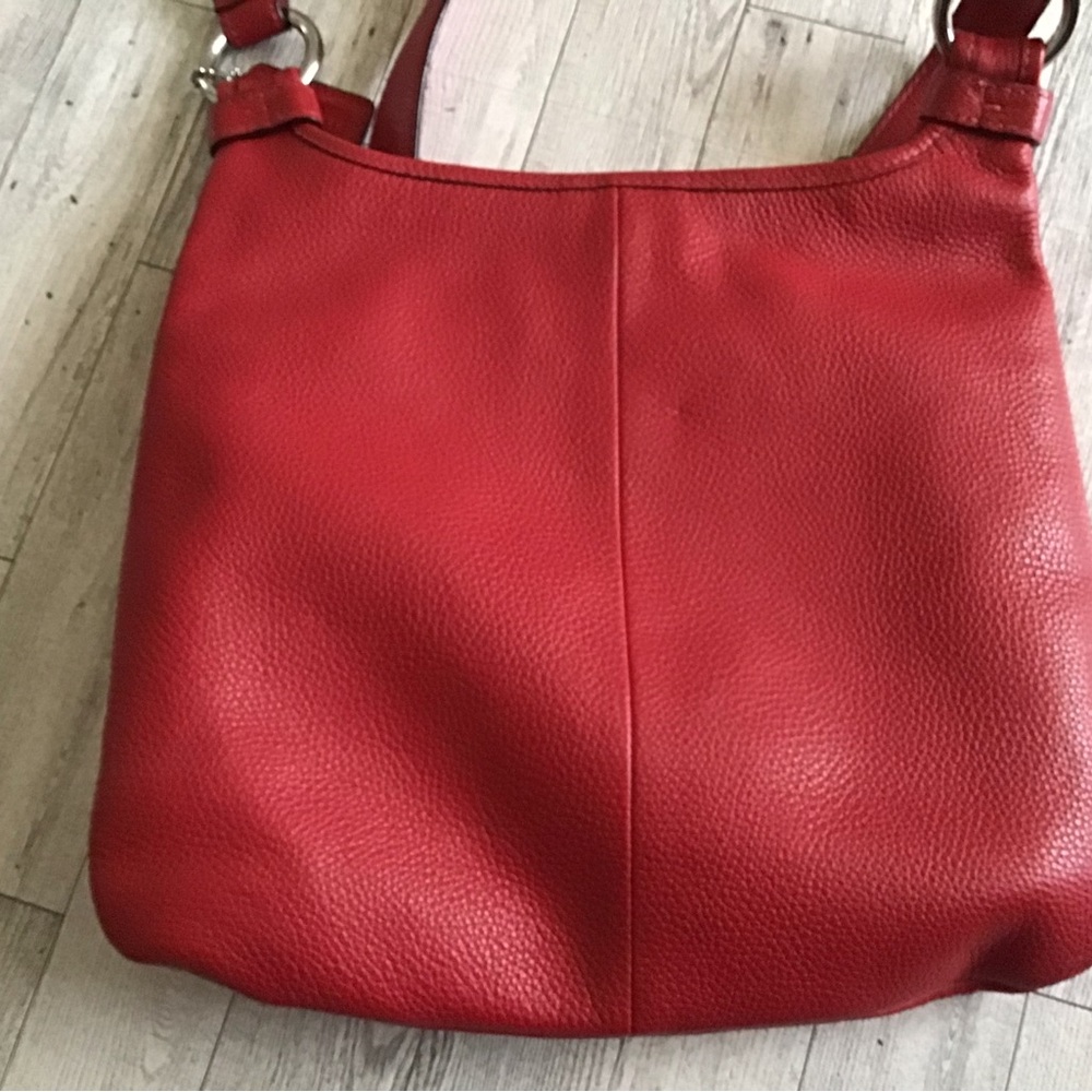 Coach Red Leather Shoulder Bag - Picture 2 of 5